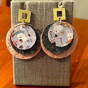 Faux leather earrings